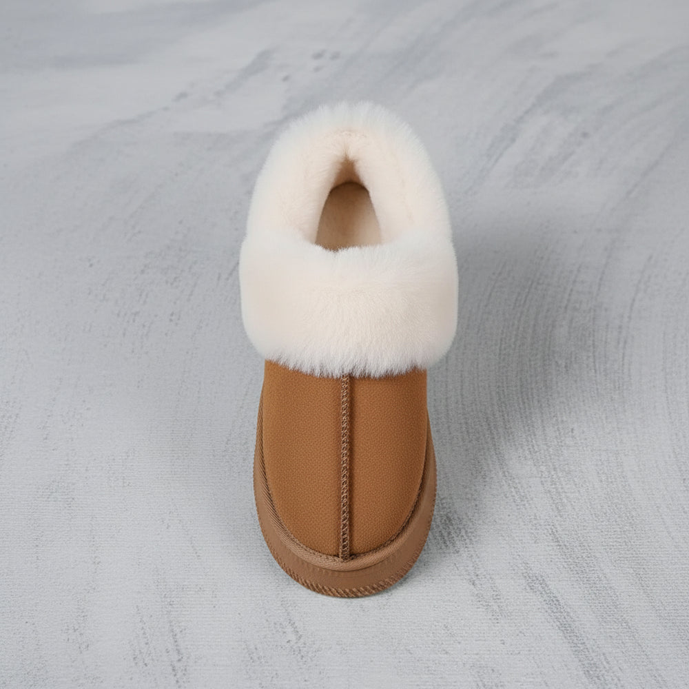 Kuschelige Damen Plateau Hausschuhe | Winter