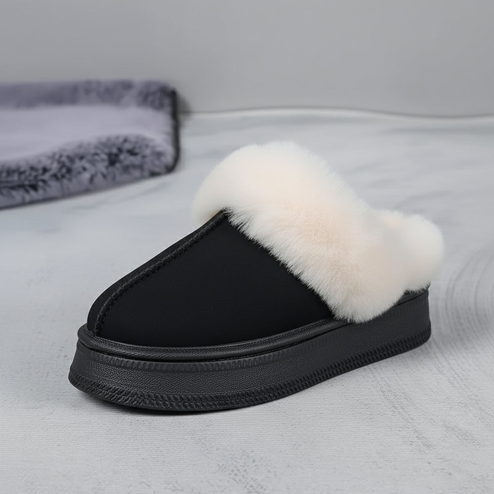 Kuschelige Damen Plateau Hausschuhe | Winter