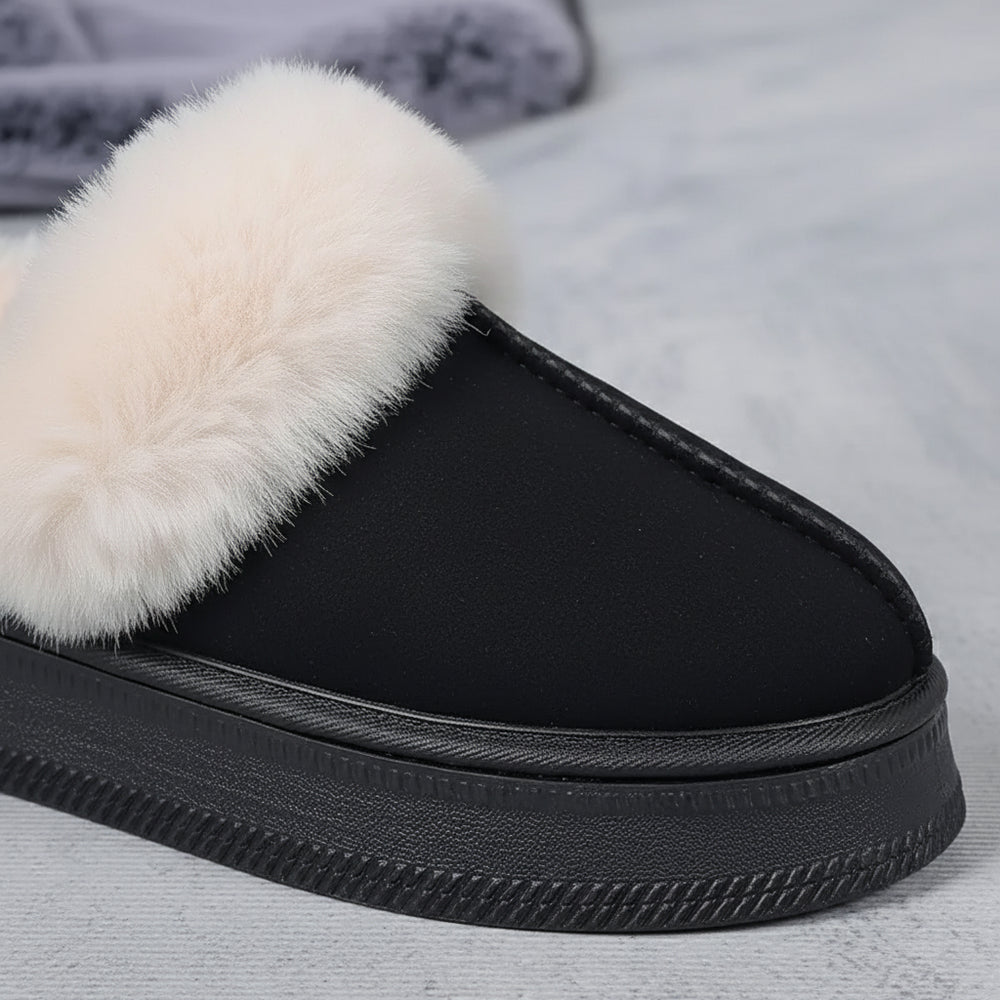 Kuschelige Damen Plateau Hausschuhe | Winter