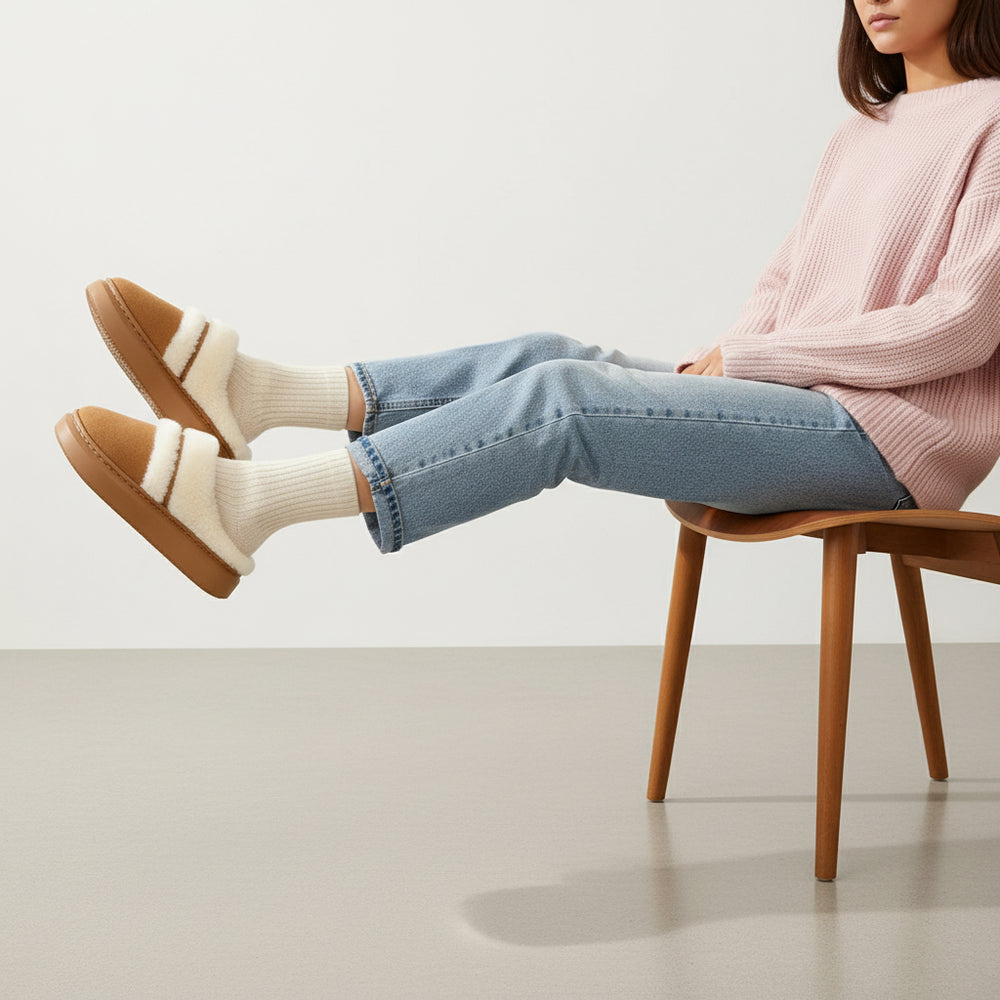 Damen Plüsch Hausschuhe | Winter | Warm