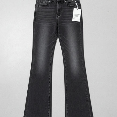 Damen High Waist Schlagjeans | Stretch