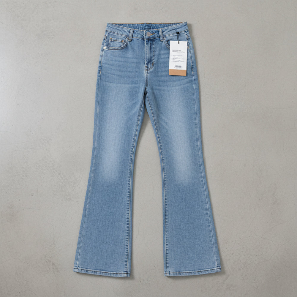 Damen High Waist Schlagjeans | Stretch