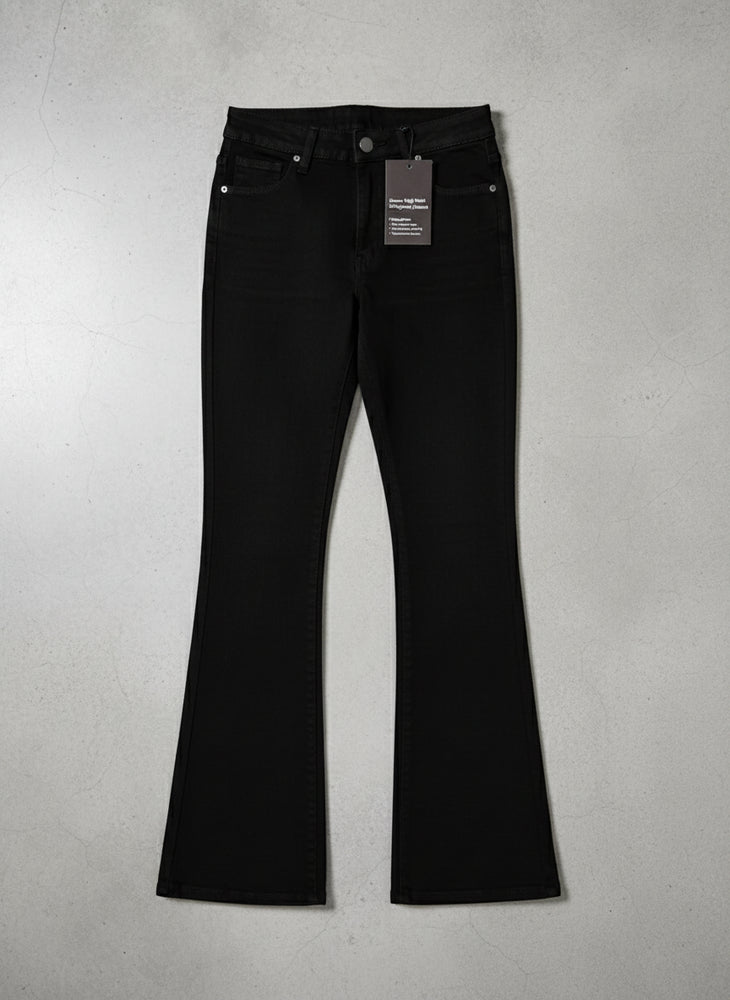 Damen High Waist Schlagjeans | Stretch