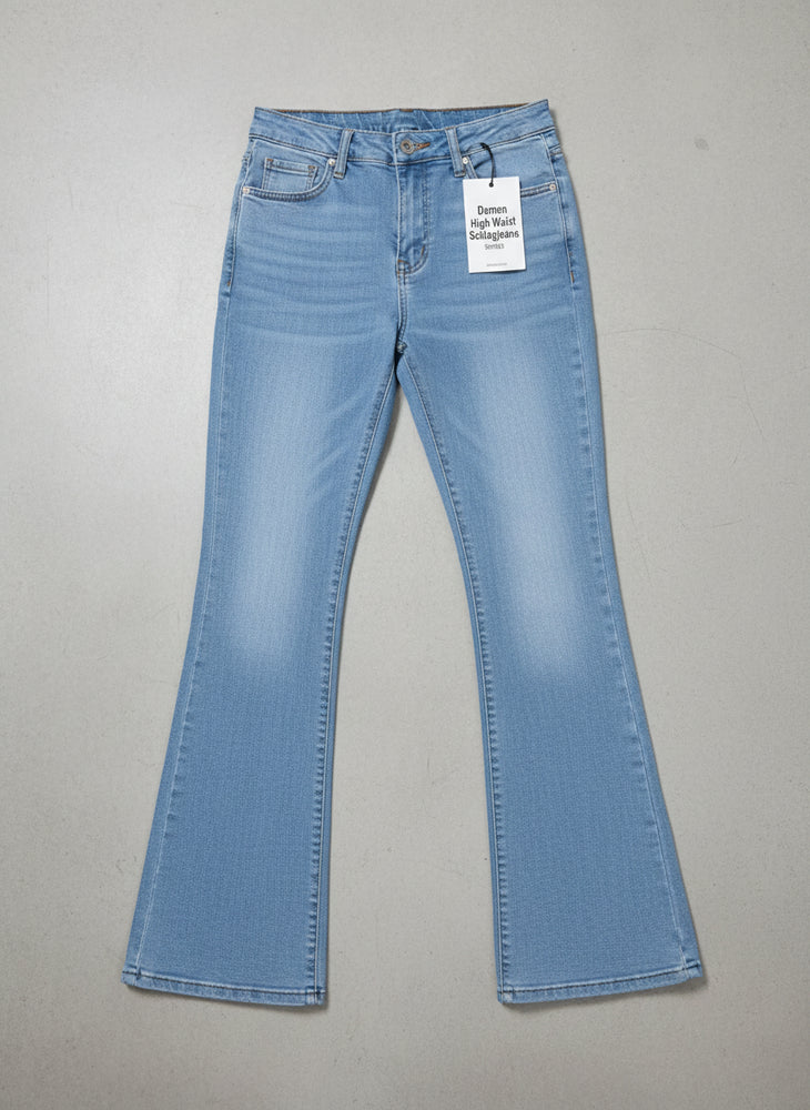 Damen High Waist Schlagjeans | Stretch