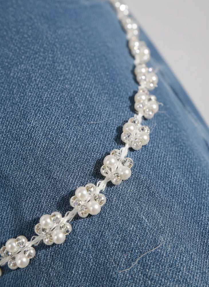 Modische Damen Jeans High Waist | Patchwork