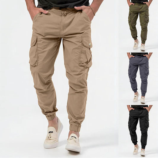 ENGEL Herren Cargo-Hose mit dreidimensionalen Taschen in einfarbigem Design
