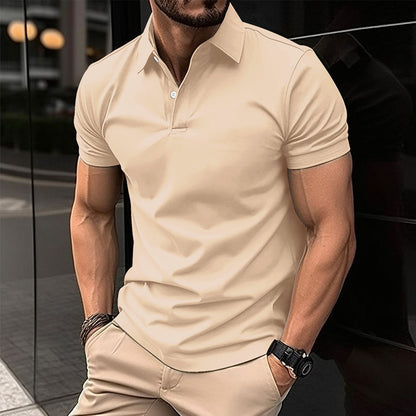 Vincent – Kurzärmliges Poloshirt für Herren in Uni-Farben