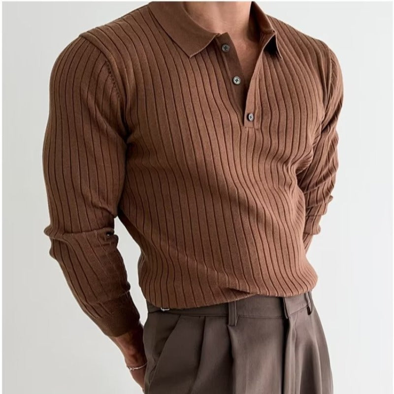 William – Slim Fit Herrenpolohemd mit Knopfleiste