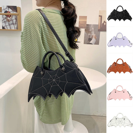 Nicola – Schultertasche mit Spinnennetz-Design für Halloween