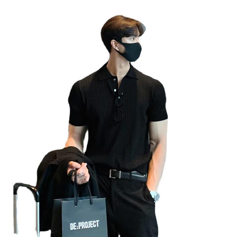 Kris – Poloshirt aus Baumwollmischung im koreanischen Stil