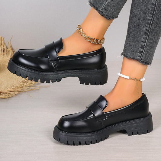 Abigail – Britische Plateauschuhe im Loafer-Stil