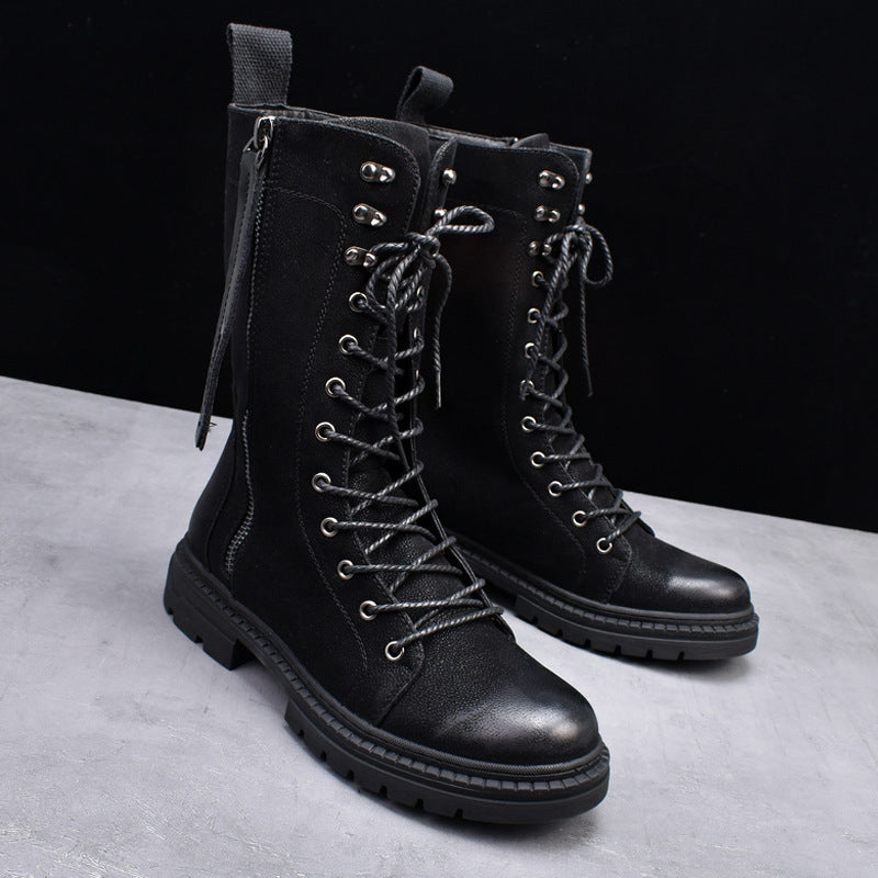 Howard – Retro Herrenstiefel mit Rundspitze und mittlerem Schaft