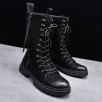 Howard – Retro Herrenstiefel mit Rundspitze und mittlerem Schaft