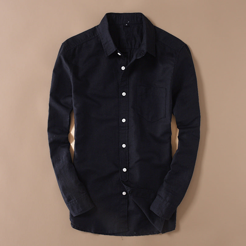 Max – Japanischer Retro Leinenhemd für Herren