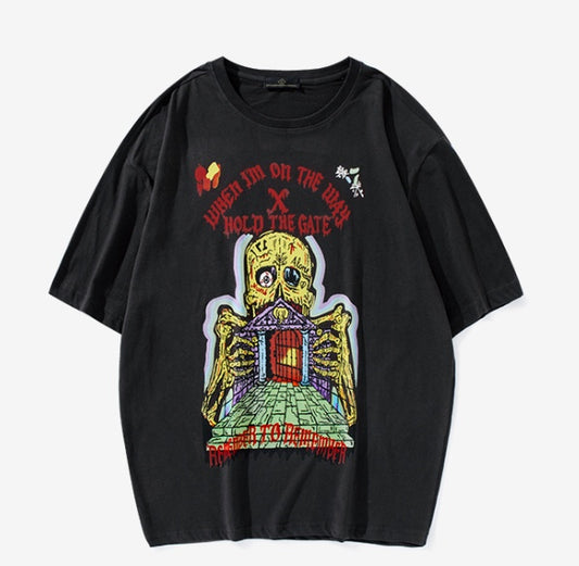 Dylan – Kurzärmeliges T-Shirt mit Fransen