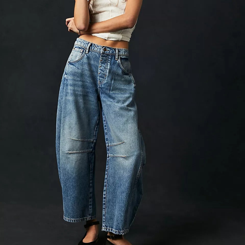 Susan – Locker geschnittene Damenjeans mit weitem Bein