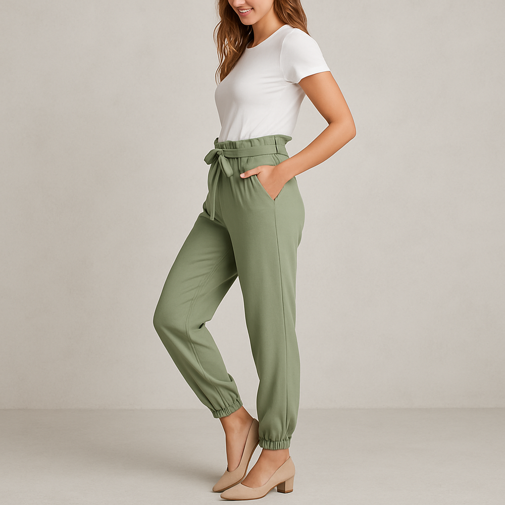 Damen Paperbag Hose High Waist | Leicht & Elegant für Büro & Freizeit