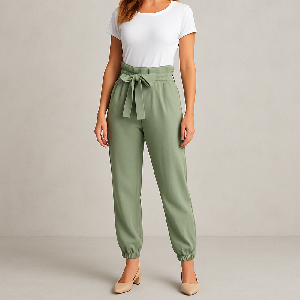 Damen Paperbag Hose High Waist | Leicht & Elegant für Büro & Freizeit