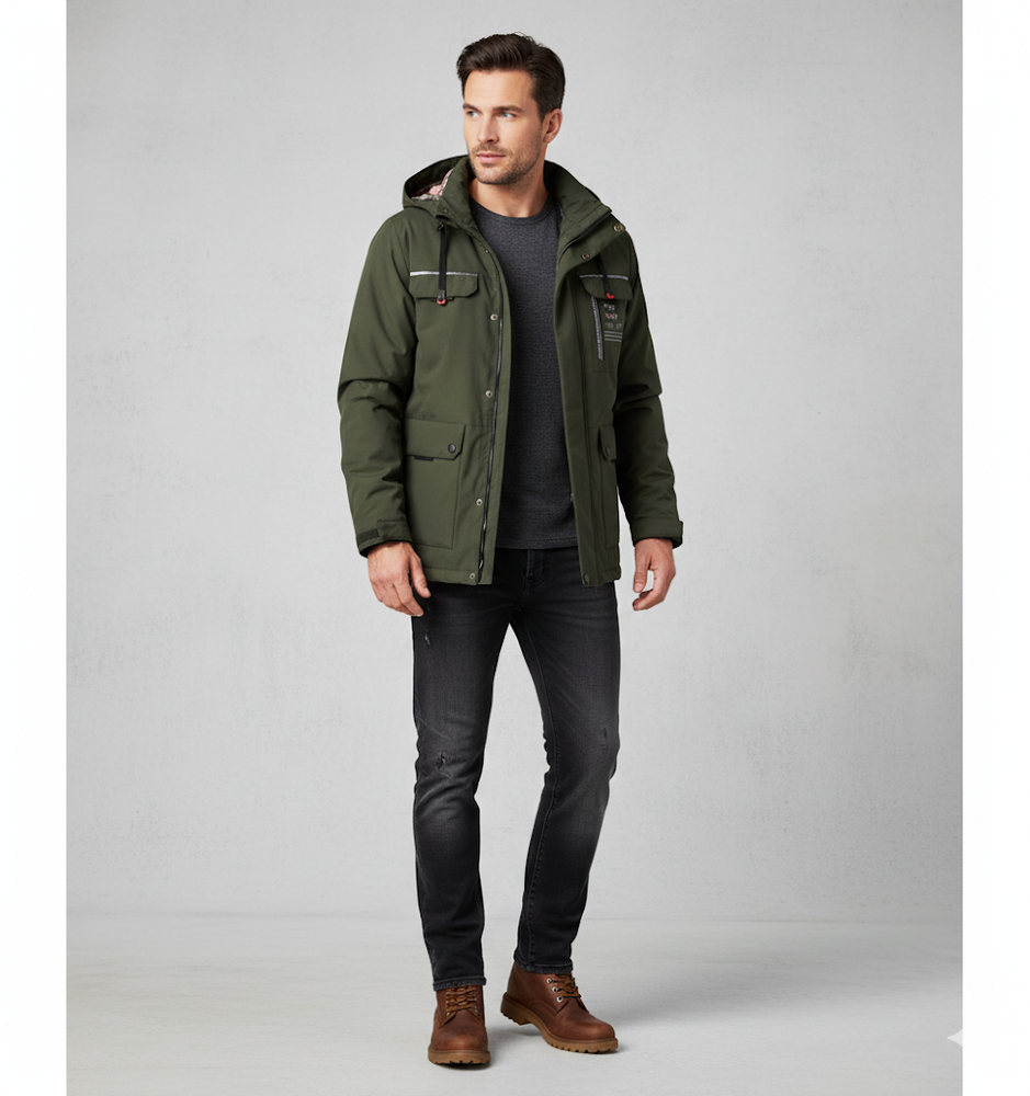 Herren Winterparka mit Kapuze | Winddicht & Warm