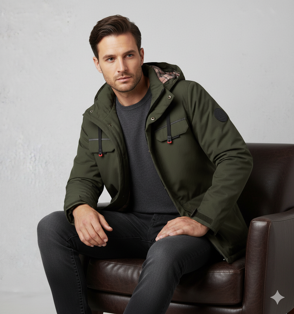 Herren Winterparka mit Kapuze | Winddicht & Warm