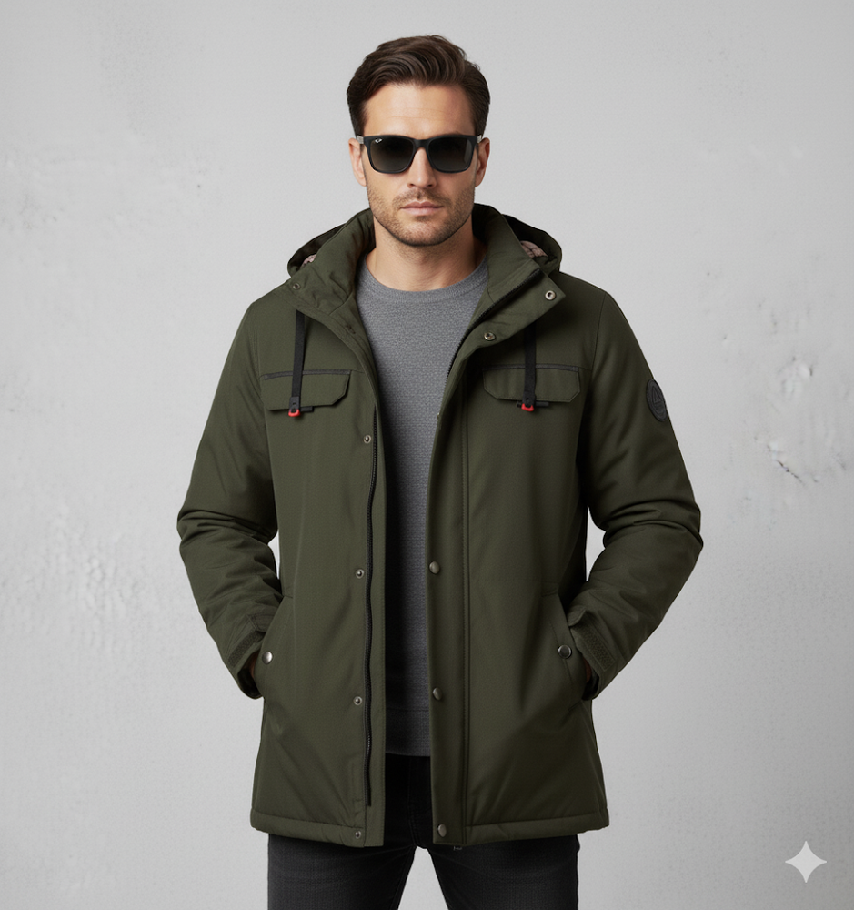 Herren Winterparka mit Kapuze | Winddicht & Warm
