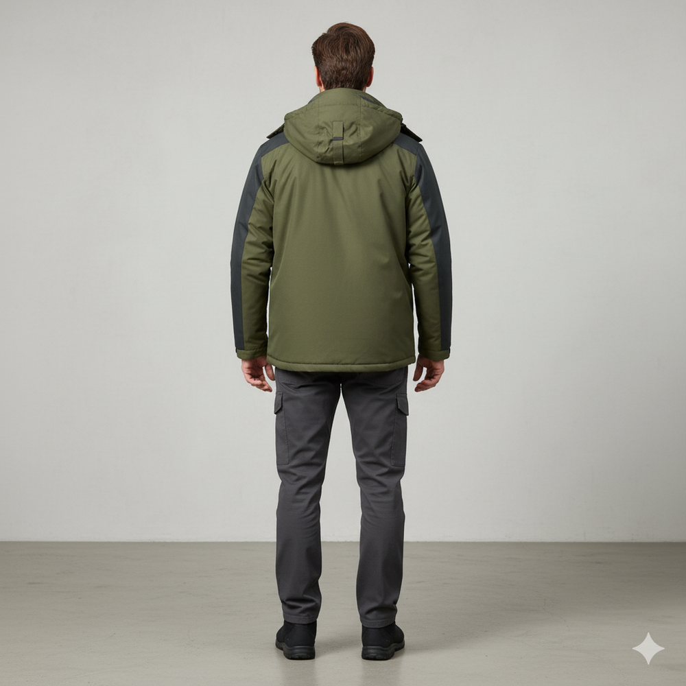 Herren Skijacke mit Kapuze | Winddicht & Warm | Winter Outdoor