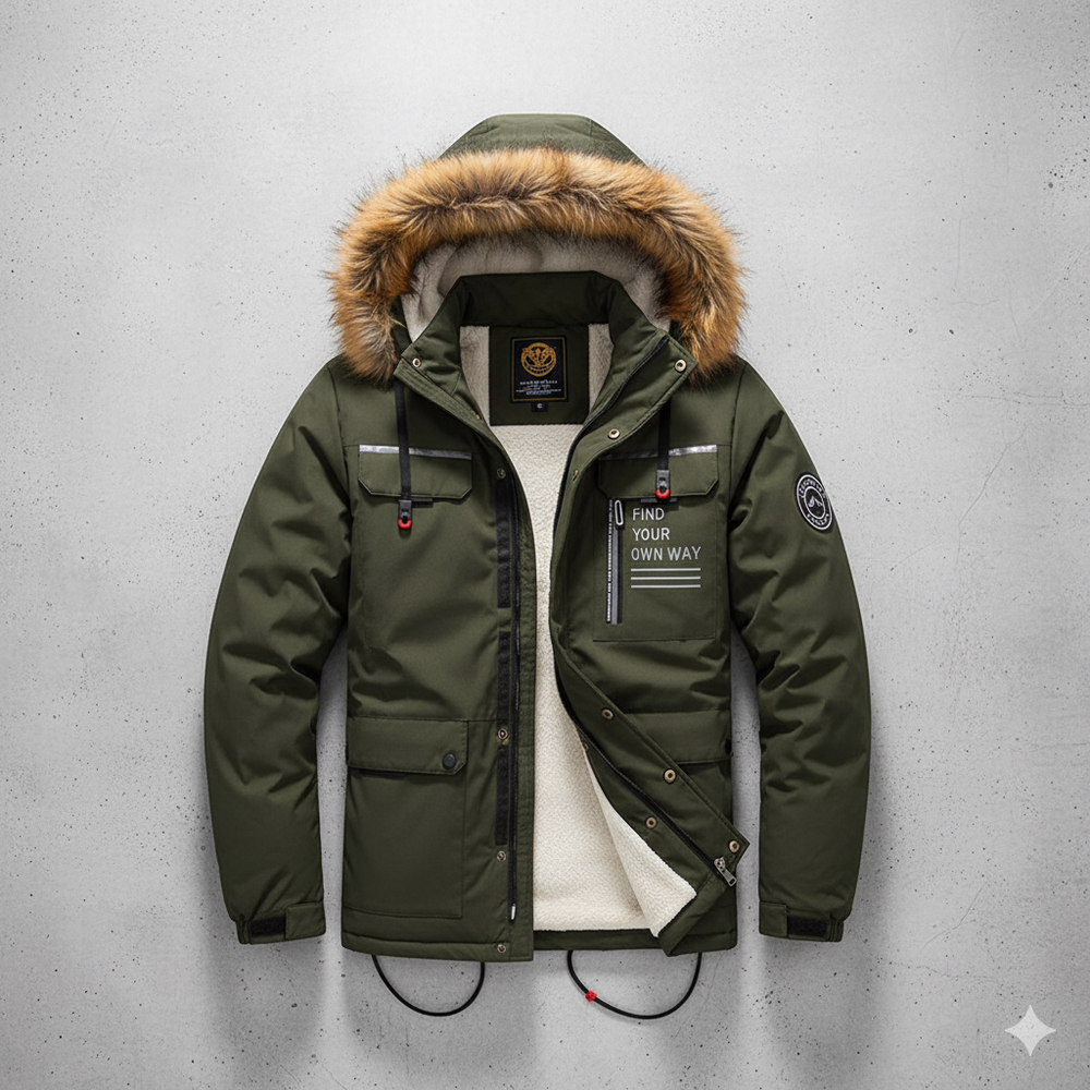 Herren Winterparka mit Kapuze | Winddicht & Warm