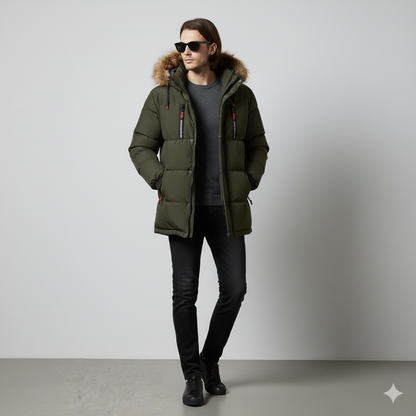 Herren Winterparka mit Kapuze | Winddicht & Warm