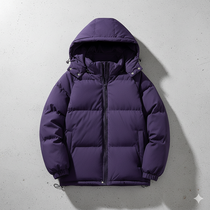 Warme Herren Steppjacke mit Kapuze | Winter Casual