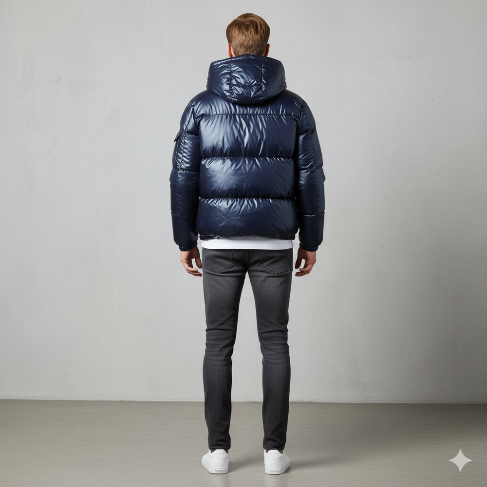 Herren Pufferjacke mit Kapuze | Winter | Warm & Modern