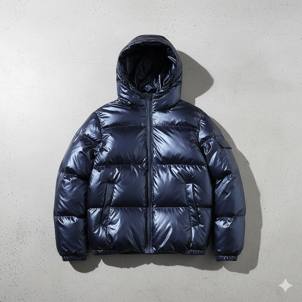 Herren Pufferjacke mit Kapuze | Winter | Warm & Modern