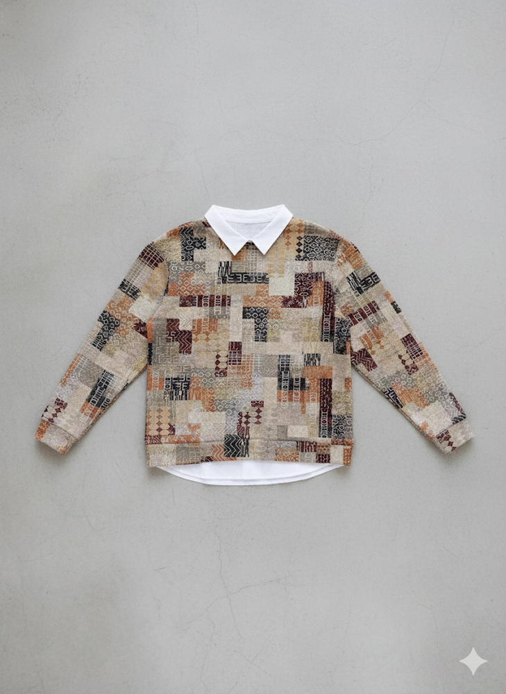 Damen Strickpullover mit Blumenmuster | Locker & Elegant