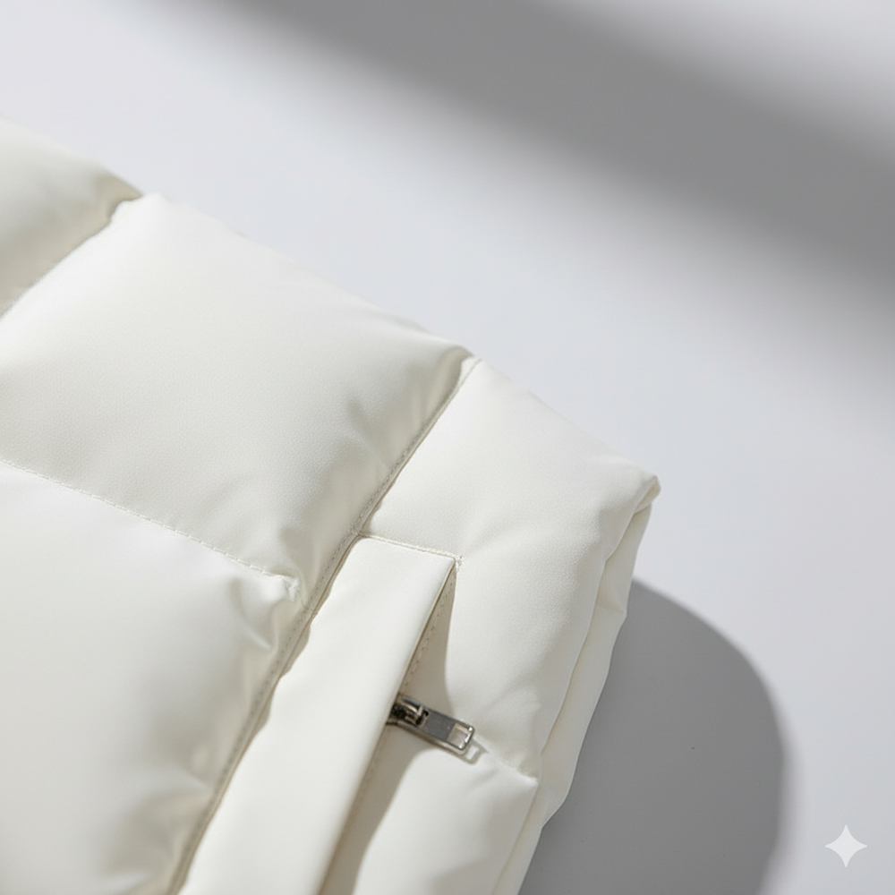 Warme Herren Pufferjacke mit Kapuze