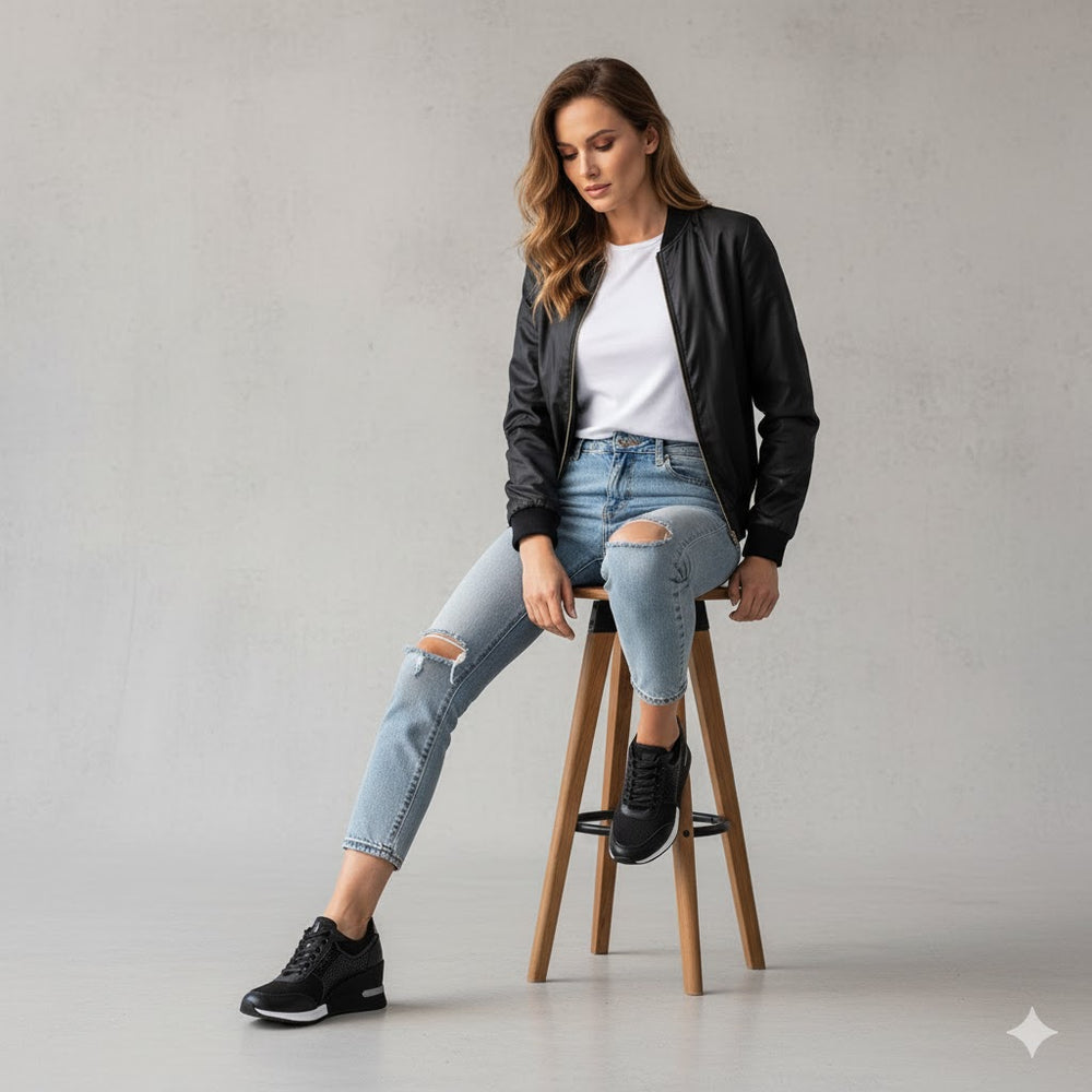 Damen Sneaker mit Keilabsatz | Bequem & Atmungsaktiv