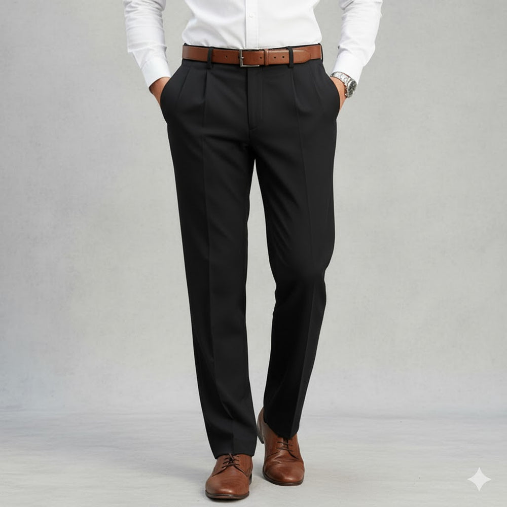 Klassische Herren Stoffhose | Regular Fit & Knitterarm