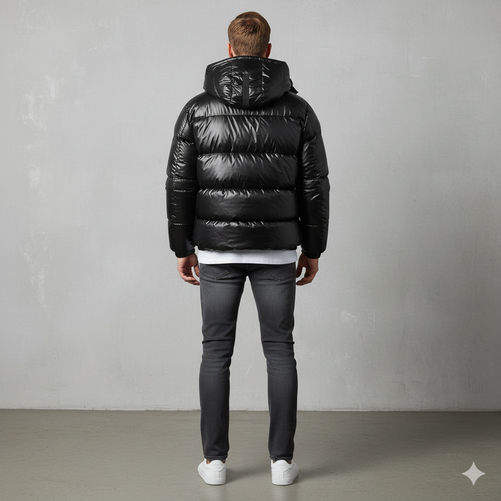 Herren Pufferjacke mit Kapuze | Winter | Warm & Modern