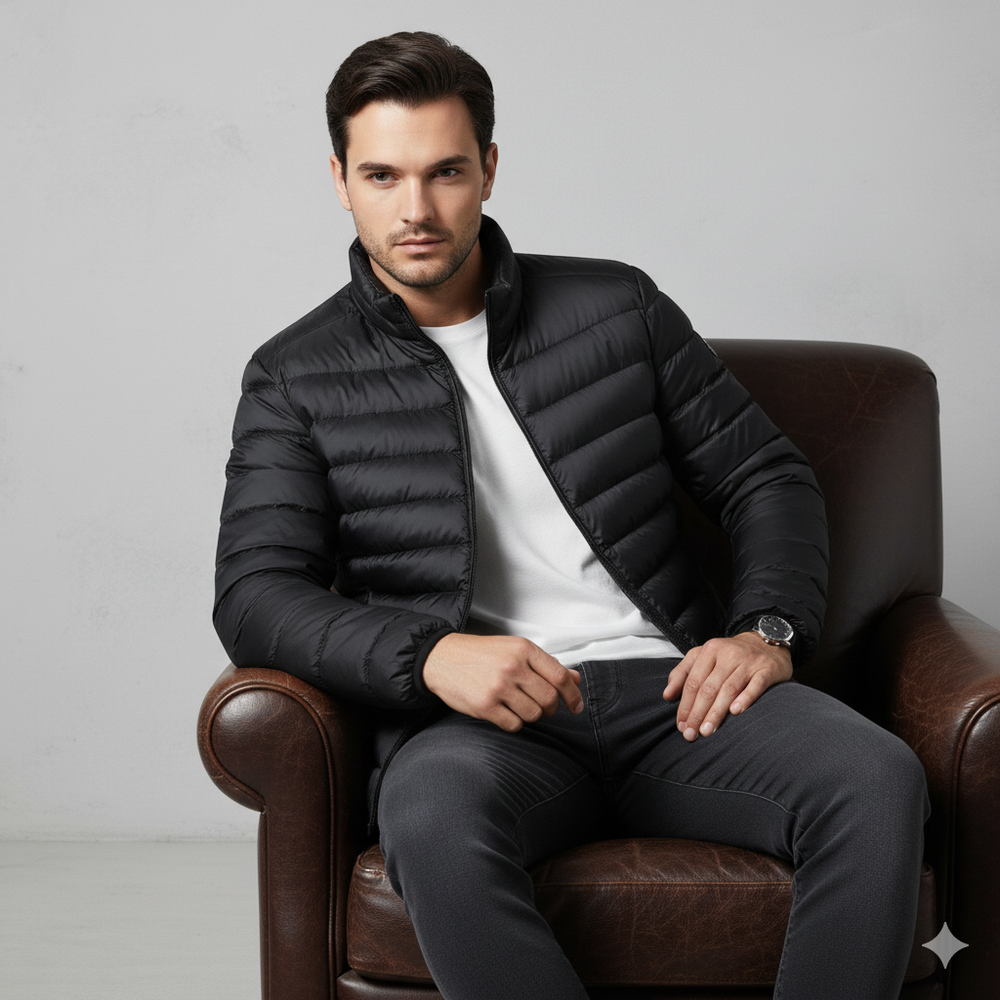 Leichte Herren Steppjacke mit Stehkragen | Übergang | Atmungsaktiv