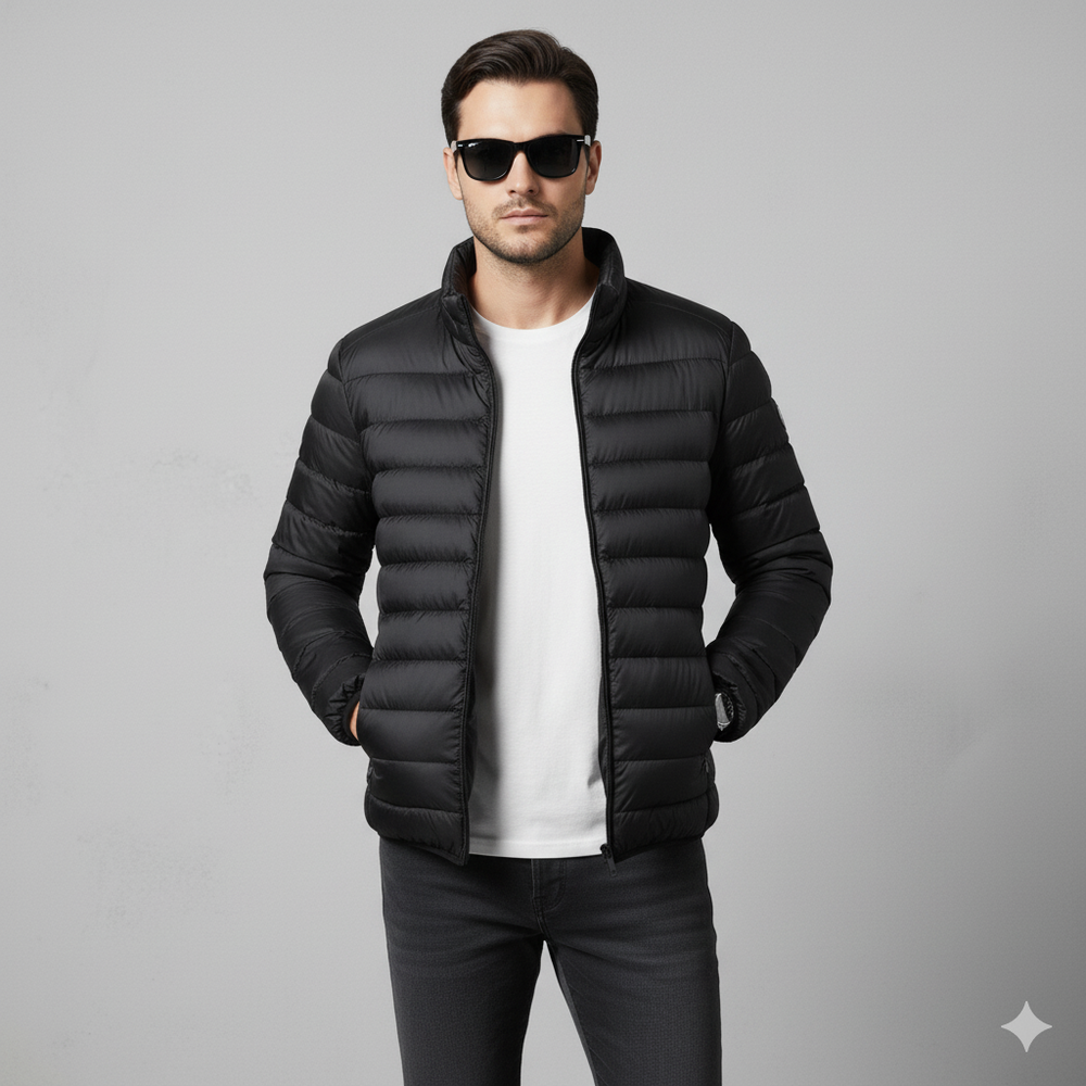 Leichte Herren Steppjacke mit Stehkragen | Übergang | Atmungsaktiv