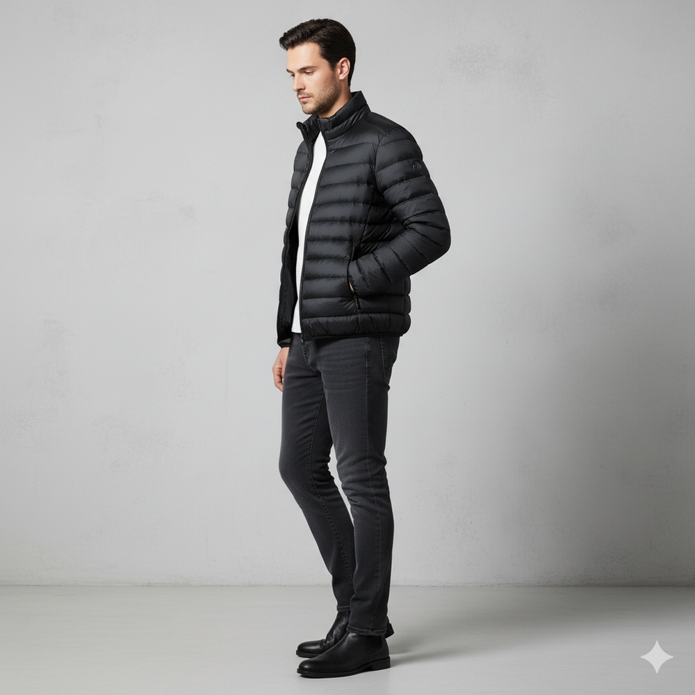 Leichte Herren Steppjacke mit Stehkragen | Übergang | Atmungsaktiv