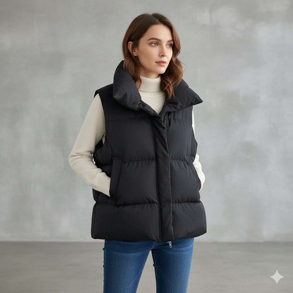 Damenweste ohne Ärmel | Warm & Lässig für Herbst/Winter
