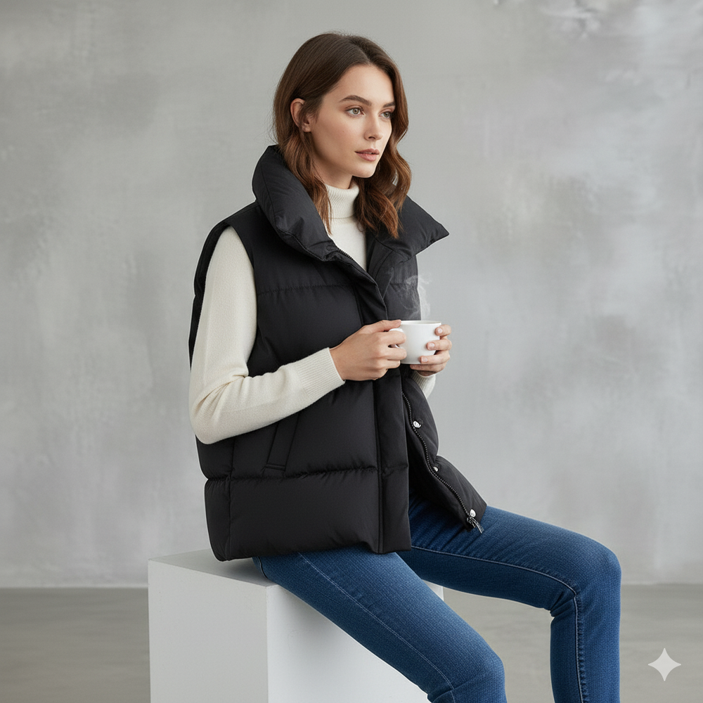 Damenweste ohne Ärmel | Warm & Lässig für Herbst/Winter