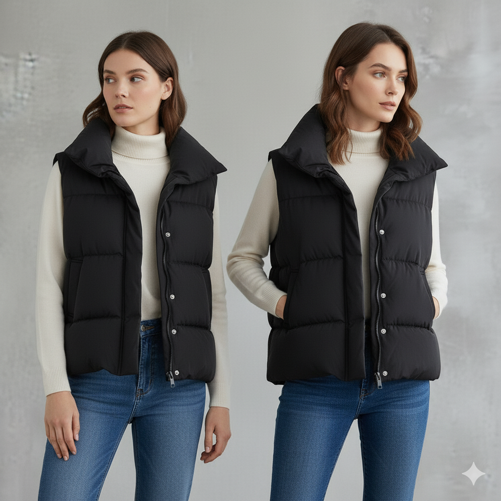 Damenweste ohne Ärmel | Warm & Lässig für Herbst/Winter