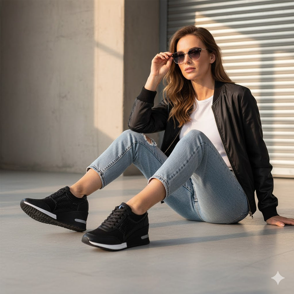 Damen Sneaker mit Keilabsatz | Bequem & Atmungsaktiv