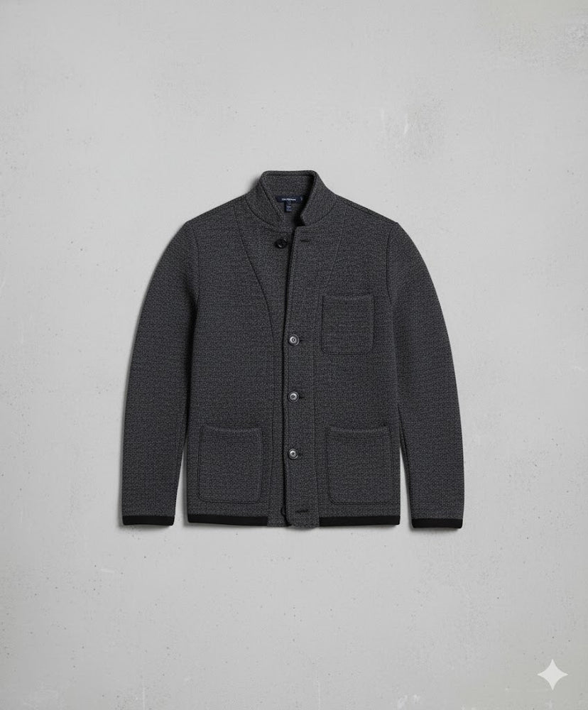 Herren Strickjacke mit Stehkragen | Slim Fit | Winter