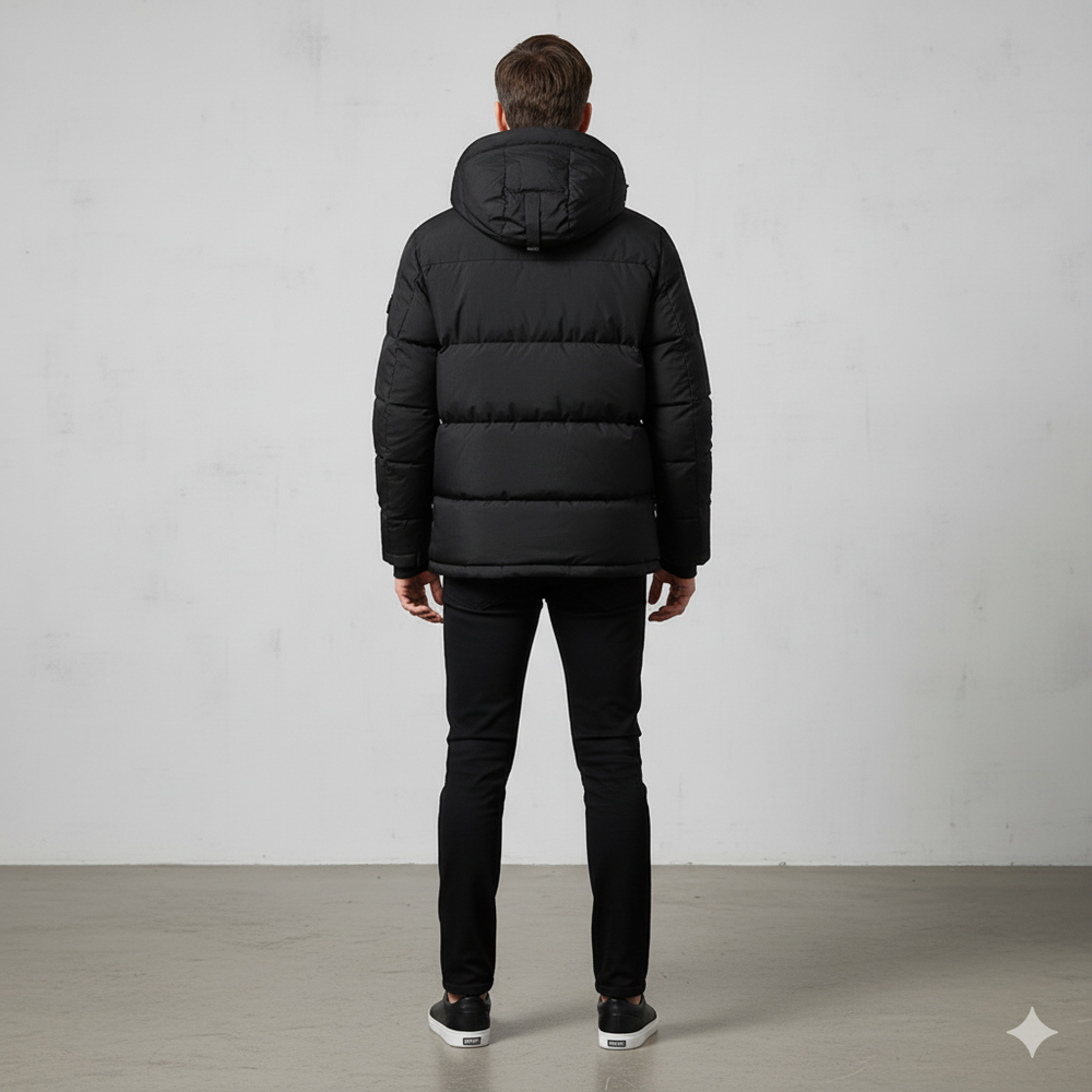 Herren Steppjacke mit Kapuze | Winter | Warm & Atmungsaktiv