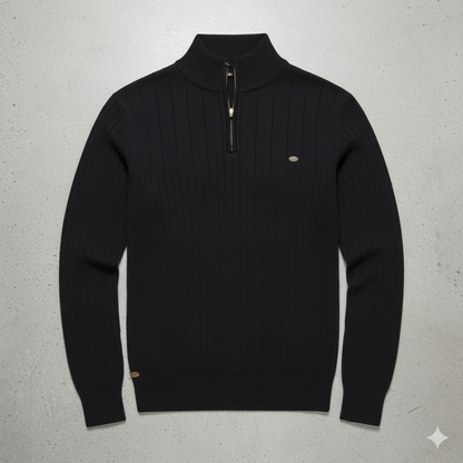 Herren Strickpullover mit Stehkragen | Halbzip | Winter