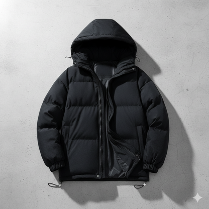 Warme Herren Steppjacke mit Kapuze | Winter Casual