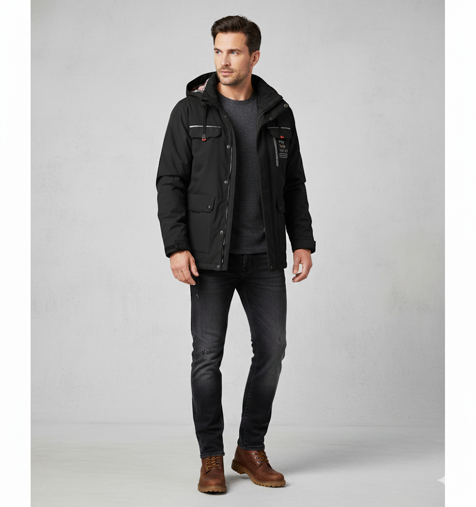 Herren Winterparka mit Kapuze | Winddicht & Warm