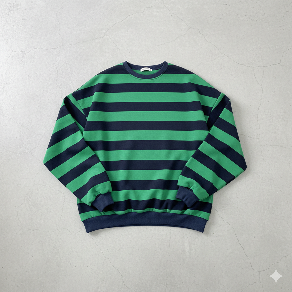 Damen Pullover Kuschelig Lässig | Gestreift | Rundhals