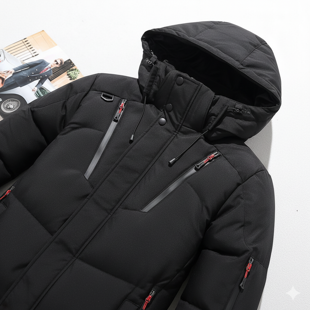 Herren Steppjacke mit Kapuze | Winter | Warm & Atmungsaktiv